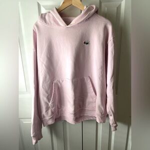 MELODY EHSANI Pink Rose Heavyweight Oversized Hoodie Sweatshirt SZ L